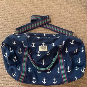 Sloane Ranger Anchors Away preppy duffel bag